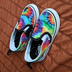 Rainbow tie dye toddler vans
